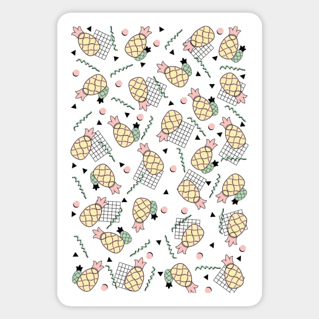 Memphis Pineapple Poster Sticker by fivemmPaper